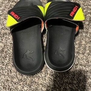 AND1 Kids Sandals - Black and Neon Yellow